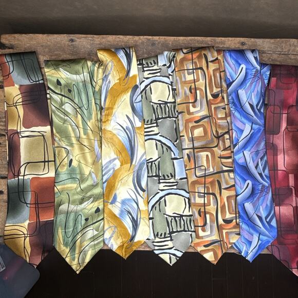 Jerry Garcia Collector Edition Silk Ties Lot of 7 Abstract Art Designer Neckties - Picture 2 of 16